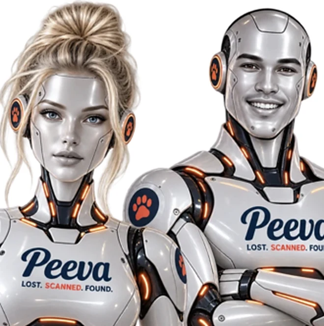 Illustration of two Peeva AI teammates side by side, representing AI working alongside people